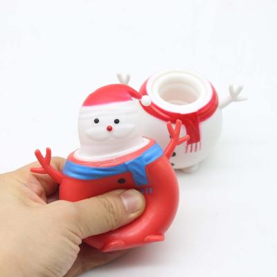 China Christmas Toy Pinch Creative Decompression Toy Fun Toy Christmas Snowman Squeeze Cup Hot Selling New for sale