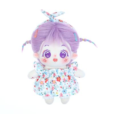 China Gift / Promtion 8 inch Hand Made Kawaii Clothing Soft Organic Cotton Stuffed Dolls For Girls Play for sale