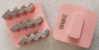 China Triple ZIGZAG Segments  Redi Lock Diamond Grinding Shoes for Husqvarna zu verkaufen