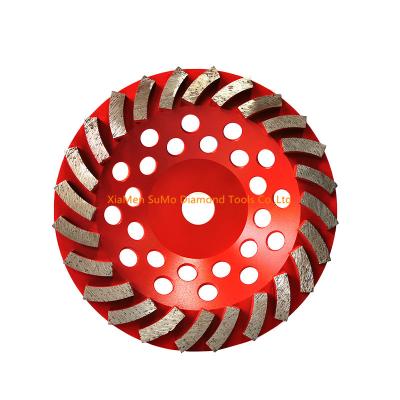 China Red Diamond Cup Grinding Wheel  Turbine Segment  4/5/7 Inch Diameter for sale