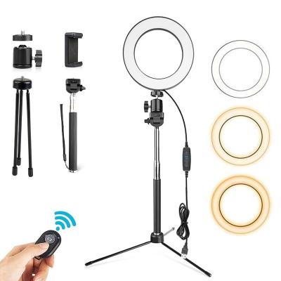 China Adjustable shine 8 table photo ring light 10 12 14 18inch make up ring light rl-18 led ring light phone for mobile for sale