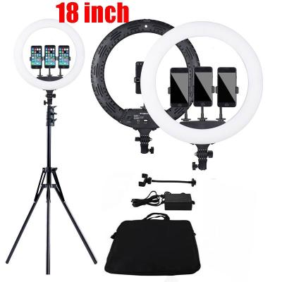 China seflie adjustable ringlight shine ring light photography 3200k-5600k led ring light with remote controller tripod portable bag for sale