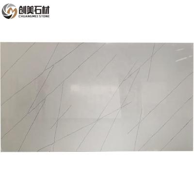 China Factory Price Scratch Resistance/High Temperature Resistance Calacatta White Artificial Quartz Stone Good Quality Big Stone Slabs For Kitchen Countertops for sale