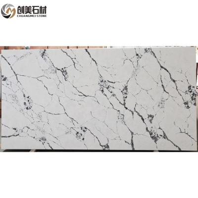 China Scratch Resistance / Fantastic Artificial White Yunfu Calacatta Quartz Slab Price Kitchen Countertops Material High Temperature Resistance for sale