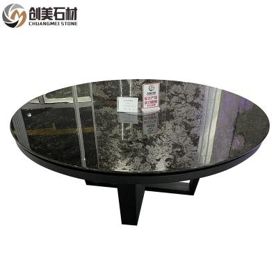 China Customized Modern Round Marble Table Round Slab Marble Table Top Dining Marble Furniture for sale