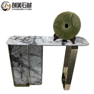 China (Other) wholesale luxury adjustable entryway cafe marble slab table for home decoration for sale