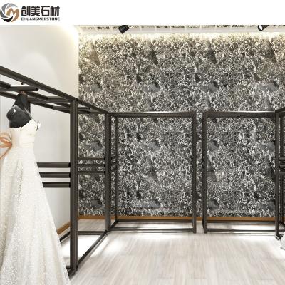 China Napoleon Black Marble Modern Direct Background Factory Black White Marble For Wall Panel for sale