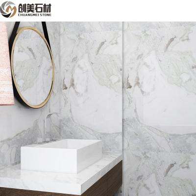 China Modern Good Prices White Marble With Green Veins Picasso Marble Slabs For Bathroom Wall Tile for sale