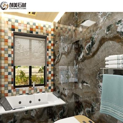 China Modern Wholesale Cheap Price China Royal Colored Orchid Marble Slab For Shower Wall for sale