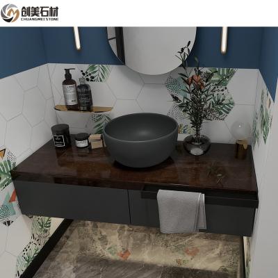 China Modern Quarry Large Direct Good Quality Red Luxury Marble Slab For Vanity Sets for sale