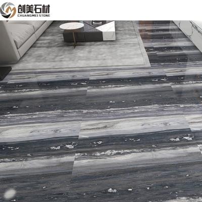 China Modern Italy Palissandro Blue Marble Stone Slab For Flooring Tile for sale