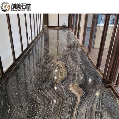 China China Yunfu black stone zebra zebra natural marble cheap modern antique wood grain slab for flooring for sale