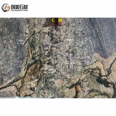 China Modern Top Quality Shangri-La Brown Vein Cut Luxury Stone For Interior Decoration for sale