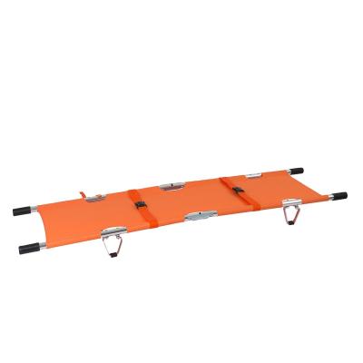 China Folding Emergency Rescue Fire Rescue Stretcher Aluminum Alloy Stainless Steel Medical Injured Stretcher for sale