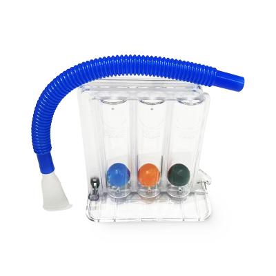 China Portable Rehab Center 3 Ball Breath Trainer Inspiratory and Expiratory Breathe Training Equipment Lung Breath Trainer for sale