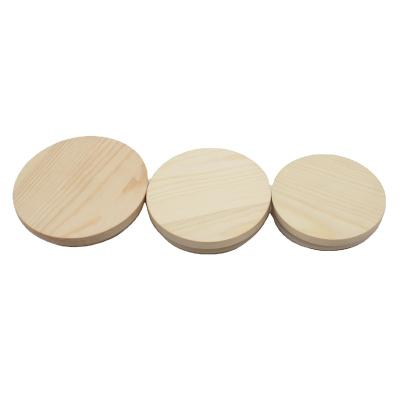 China Wholesale Modern Black White Thick Log 80mm 90mm Wood Lid 100mm Round Non-refillable Hot Sale For Pot for sale