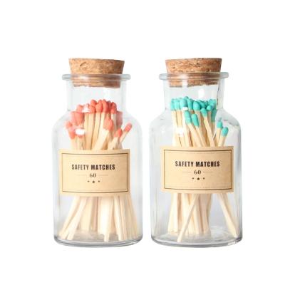 China New Luxury Custom Wood Match Sticks 4 Inch Wooded Craft Stick Candle Wood Colored Match for sale