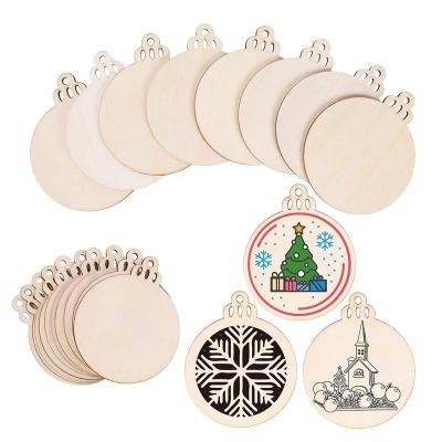 China - Bulk Price Christmas Party Decoration Diy Door Hanging Round Log Chip 30Cm Chip for sale