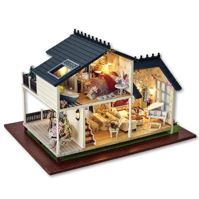 China DIY TOY Cost Effective Diy Handmade Cottage Model Villa Provence House Girl Toy 3D Puzzle Model for sale