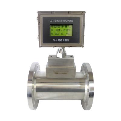 China Gas Flow Gauge SS 304 RS485 Air Gauge High Accuracy Gas Turbine Flow Meter for sale