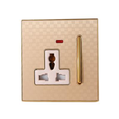 China Wholesale High Quality Multifunctional Golden Aluminum Wall Switches With Light ZJ-006 for sale