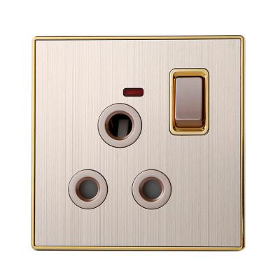 China Wall Multifunction Gold Aluminum Switch With Socket ZY-010 for sale