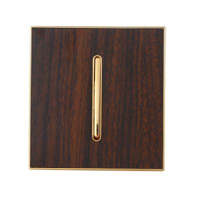 China Brown Retro Wood Grain High Quality Household Wall Switch ZJ-010 for sale