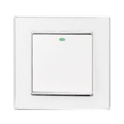 China Southeast Asia standard wall switch an open edge white silver household electrical switch ZRW001 for sale