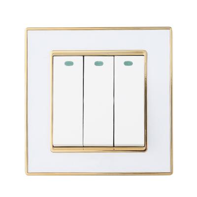 China Wholesale High Quality White Three Open Switch Wall Switch ZY-016 for sale