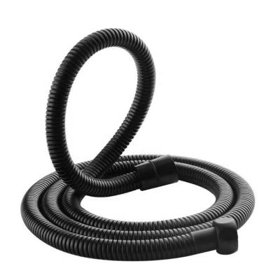 China Modern High Quality Matt Black 1.5m Shower Hose Bathroom Fitting Stainless Steel Bath Soft Tube Joint Flexible Water Pipe for sale