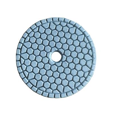 China Hexagon Diamond Hand Polishing Pads Wet Diamond Polishing Grinder and Corner Polisher Pad 4Inch for sale