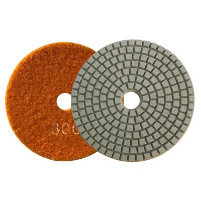 China Angle Grinder and Polisher 4INCH 100MM Flexible White Diamond Wet Polishing Pad for Granite Stone for sale