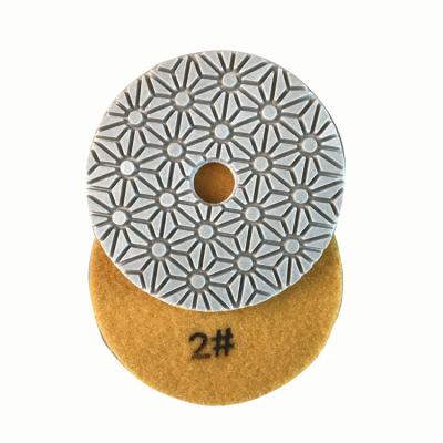 China High Quality 4inch 100mm Abrasive Grinder and Angle Polisher Tools 3 Stage Diamond Wet Polishing Pad for Stones for sale