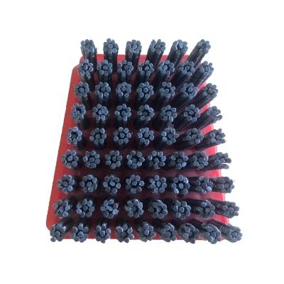 China Antique Finish on Stone Exterior Frankfurt Rose Diamond Abrasive Brush with Red Base for Polishing and Grinding Granite and Quartz for sale