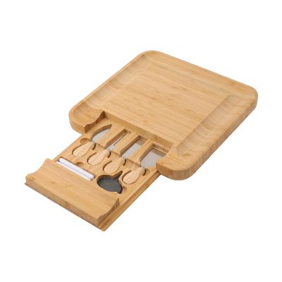 China Sustainable Bamboo Cheese Board Set for sale