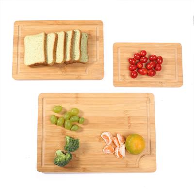 China Viable bamboo cutting board set with Juice Groove (3 pieces) - wooden cutting boards for the kitchen for sale