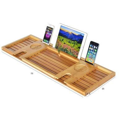 China Sustainable Multifunctional Bamboo Bathtub Frame, Place Cell Phone, Tablet PC, Wine, Fruit for sale