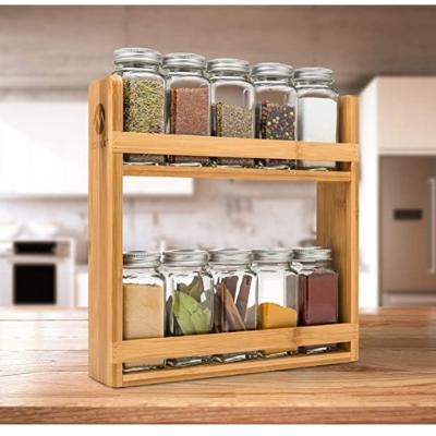 China Sustainable Bamboo Spice Shelf Buffet Organizer for sale