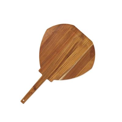 China Sustainable Hot Selling Teak Material Pizza Board Pizza Dish With Handle Universal Board Steak Dish for sale