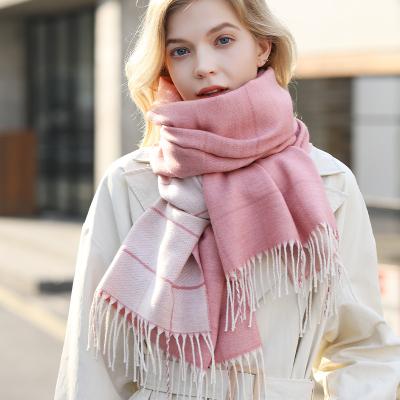 China Soft Smooth Feeling GRES Handmade 100% Wool Luxury Women Shawl Scarf Cashmere for sale