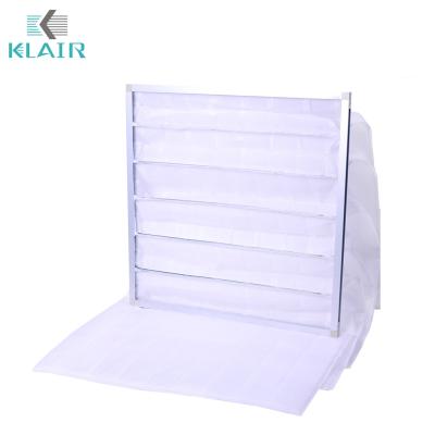 China Filter Pockets Glass Fiber Bag Air Conditioning Filter F1 DIN 53438 Flammability for sale