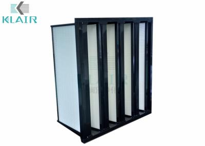 China ABS V Bank Filter , Pleated HEPA Air Filters HVAC System With Plastic Frame for sale