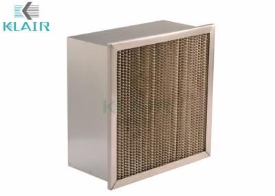 China Ashrae Merv 14 Air Filter High Temperature Series With Single Header Frame for sale