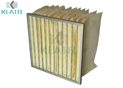 China Fiberglass Pocket High Temperature Air Filter M5 To F9 Low Pressure Drop for sale