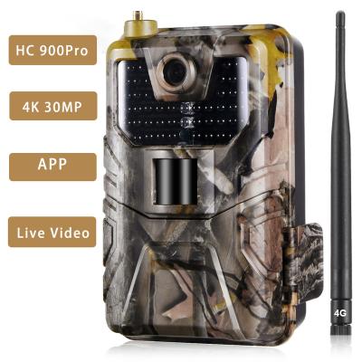 China New 4K 30MP Hunting Camera Wireless System with APP Cloud 4G Live Video 256GB IP65 Wireless Waterproof Wildlife Trail Camera HC-900 pro for sale