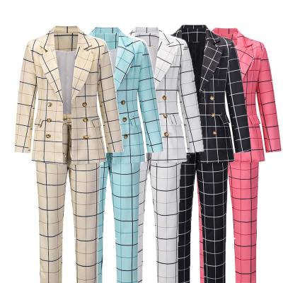 China Fashion Waterproof Women's Suits Solid Two-Piece Work Pant Suits For Women Ladies Ladies Business Office Blazers for sale