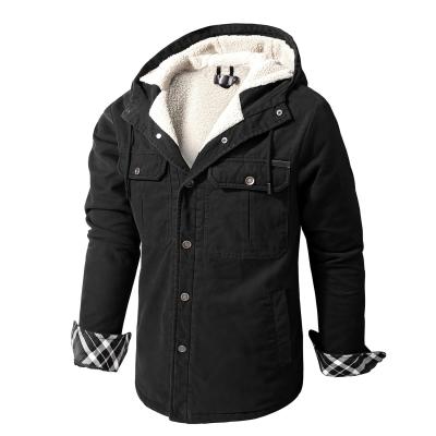 China Breathable Winter Mens Coat Cotton Padded Hooded Mens Plus Coat Casual Jacket Loose Outwear for sale