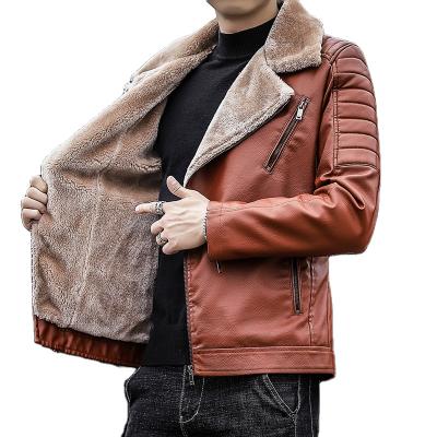 China Waterproof High Quality Male Motorcycle Design College Faux Leather Jacket Men Thick Windproof Coat PU for sale