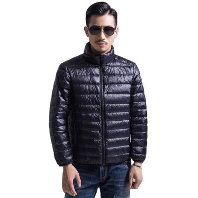 China Custom Logo Duck Goose Stripper Men Lightweight Packable Warm Winter Outdoor Wholesale Waterproof Down Jacket for sale