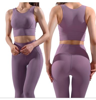 China Breathable Customize Workout Apparel Women Sport Bra And Waist Legging Women Yoga Clothes And Seamless Yoga Set for sale